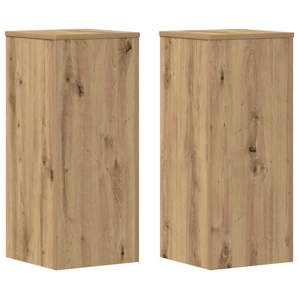 Plant Stands 2 pcs Artisan Oak 30x30x70 cm Engineered Wood