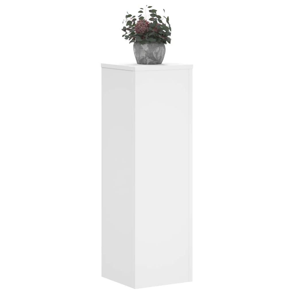 Plant Stands 2 pcs White 25x25x80 cm Engineered Wood