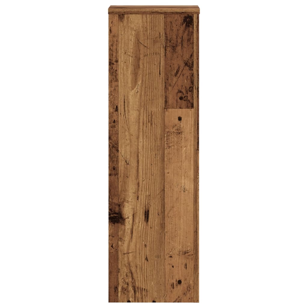 Plant Stand 2pcs Old Wood 25x25x80 cm Engineered Wood