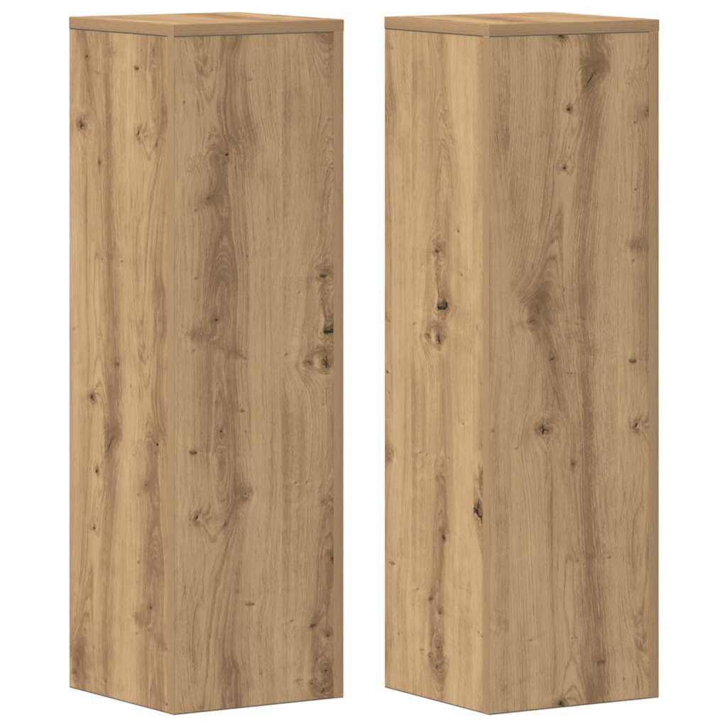 Plant Stands 2 pcs Artisan Oak 25x25x80 cm Engineered Wood