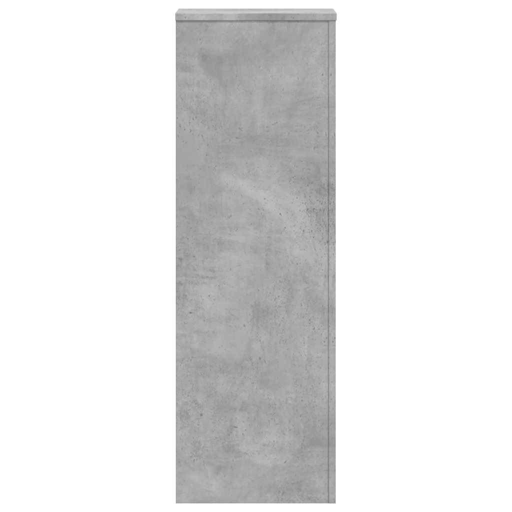 Plant Stand Concrete Grey 33x33x100 cm Engineered Wood