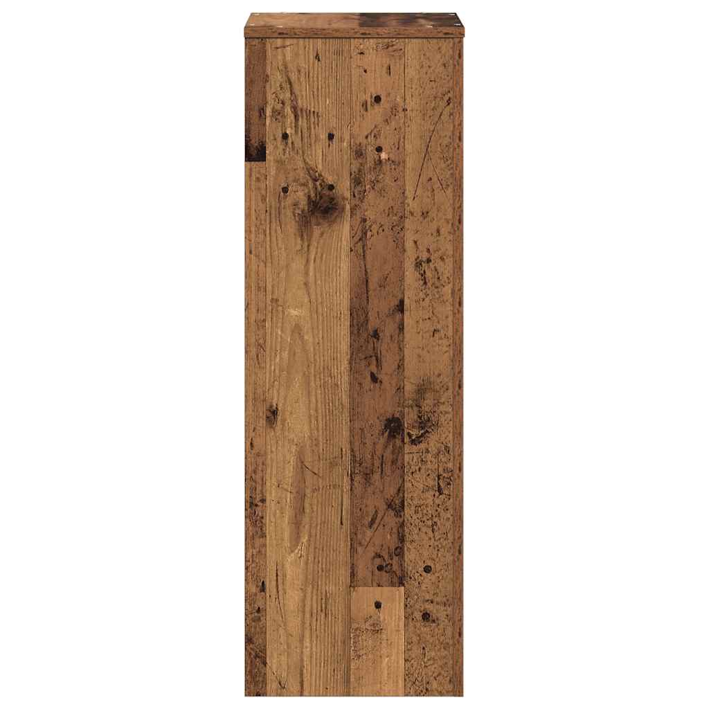 Plant Stand Old Wood 33x33x100 cm Engineered Wood