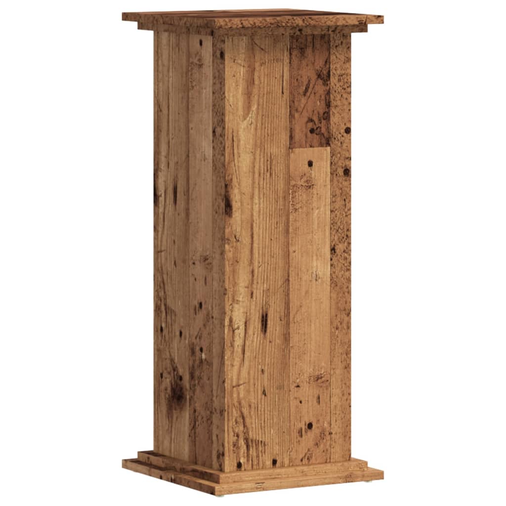 Plant Stand Old Wood 33x33x80 cm Engineered Wood