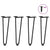 Hairpin Legs for Coffee Table 4 pcs Black 42 cm Solid Steel