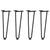 Hairpin Legs for Coffee Table 4 pcs Black 42 cm Solid Steel