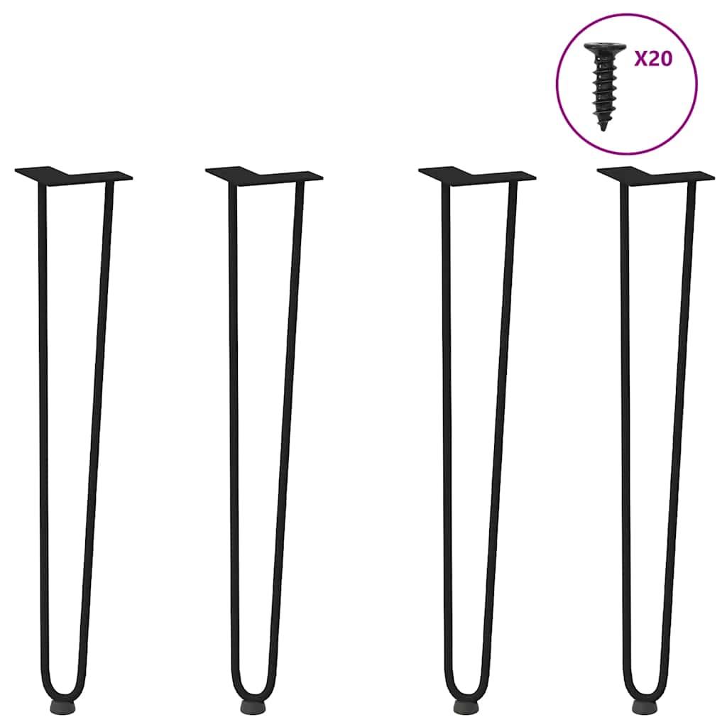 hairpin legs for console tables for Console Table 4 pcs Black 72 cm Solid Steel