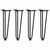 Hairpin Legs for Coffee Table 4 pcs Black 42 cm Solid Steel