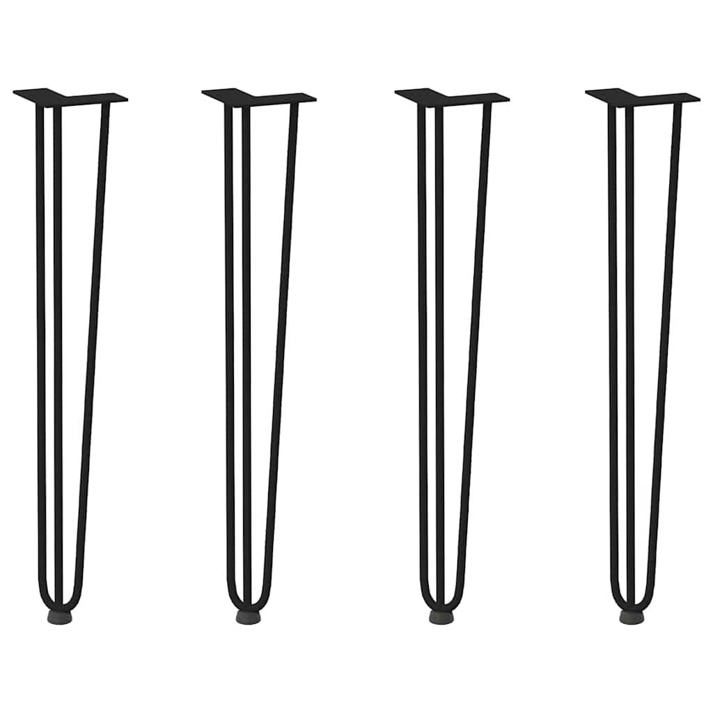 hairpin legs for console tables for Console Table 4 pcs Black 72 cm Solid Steel