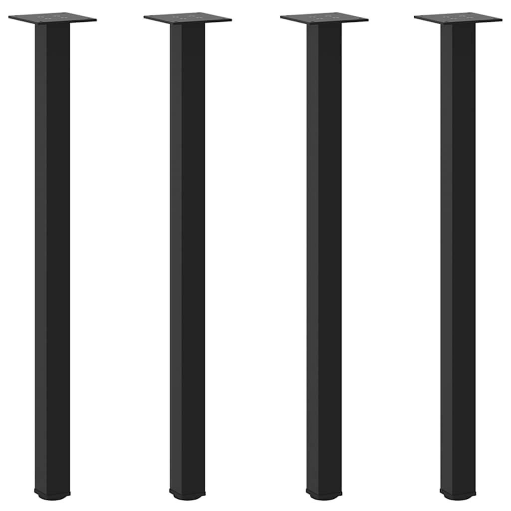 Console Table Legs 4 pcs Black 72-74 cm Steel