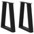 Coffee Table Legs V-Shape 2 pcs Black 28x(42-43.3) cm Steel