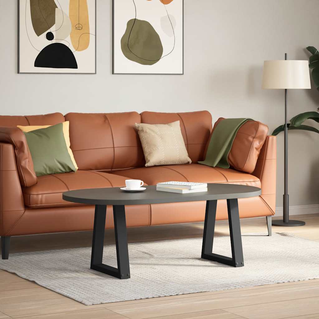 Coffee Table Legs V-Shape 2 pcs Black 38x(42-43.3) cm Steel