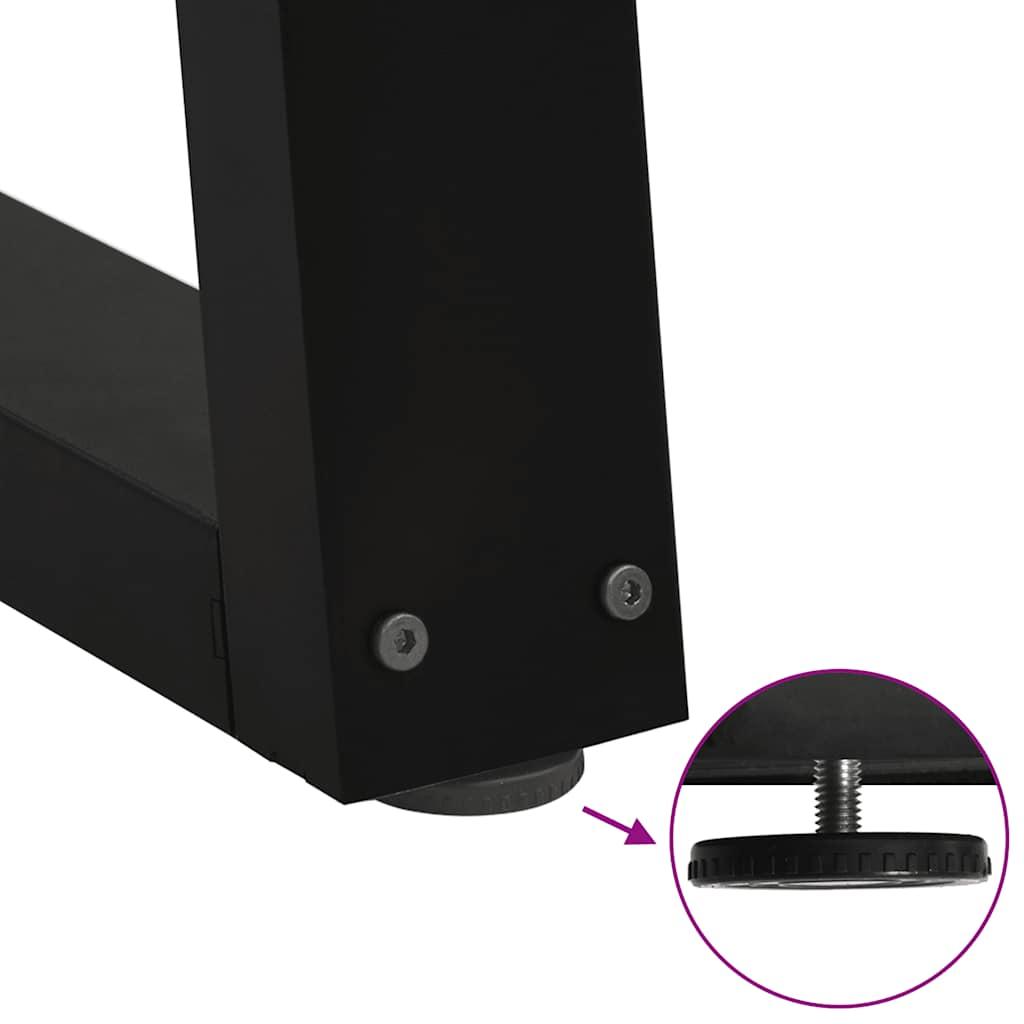 Coffee Table Legs V-Shape 2 pcs Black 38x(42-43.3) cm Steel