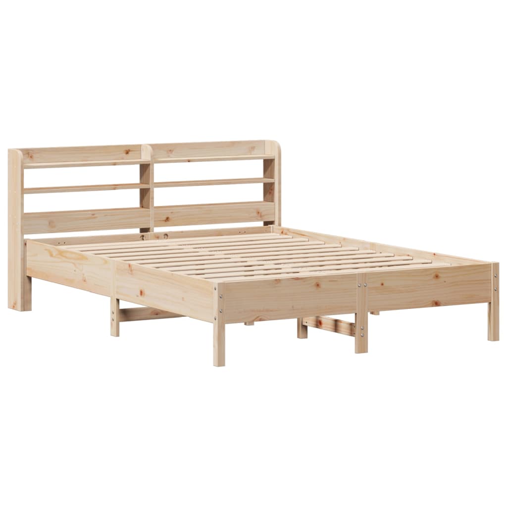 Bed Frame without Mattress 150x200 cm Solid Wood Pine