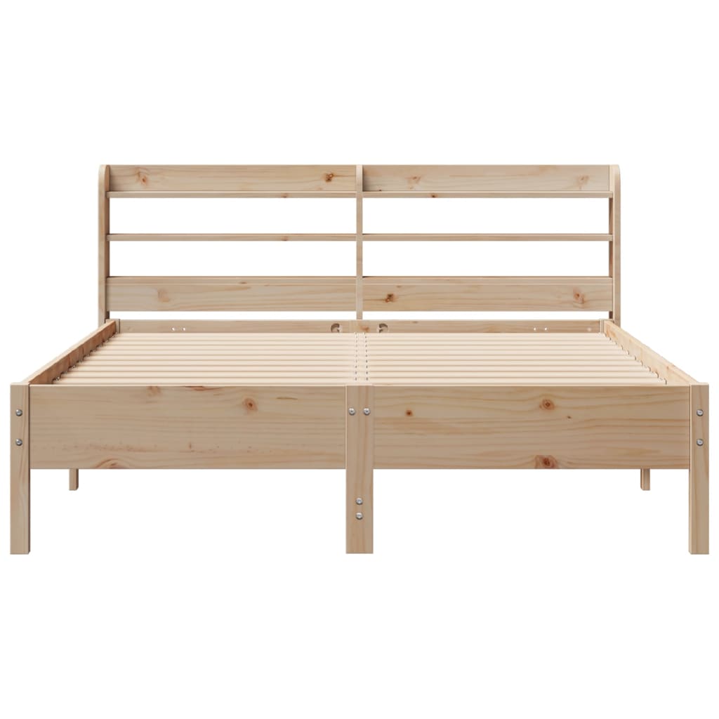 Bed Frame without Mattress 150x200 cm Solid Wood Pine