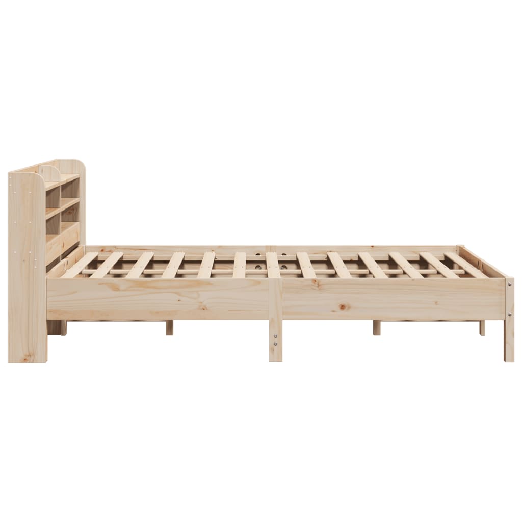 Bed Frame without Mattress 135x190 cm Solid Wood Pine