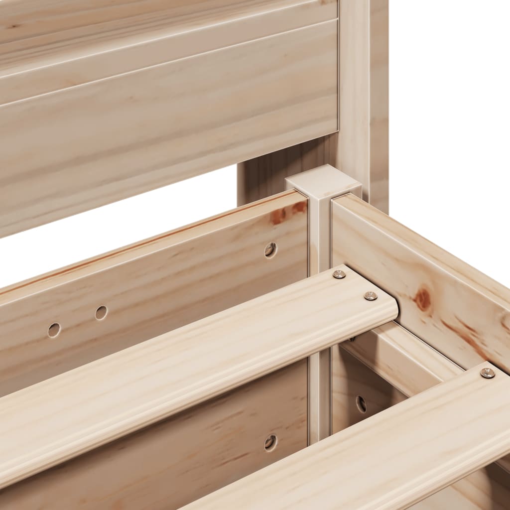 Bed Frame without Mattress 135x190 cm Solid Wood Pine
