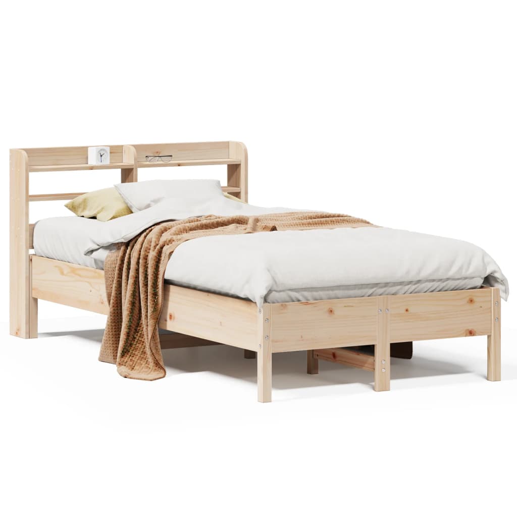 Bed Frame without Mattress 90x190 cm Solid Wood Pine
