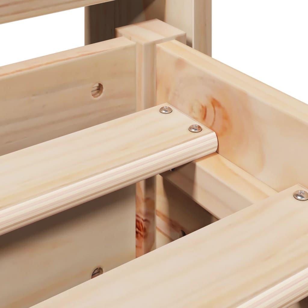 Bed Frame without Mattress 150x200 cm Solid Wood Pine