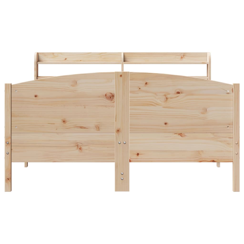 Bed Frame without Mattress 150x200 cm Solid Wood Pine