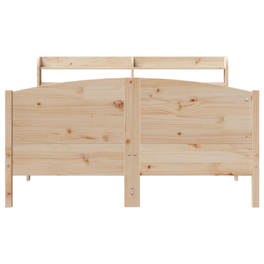 Bed Frame without Mattress 135x190 cm Solid Wood Pine