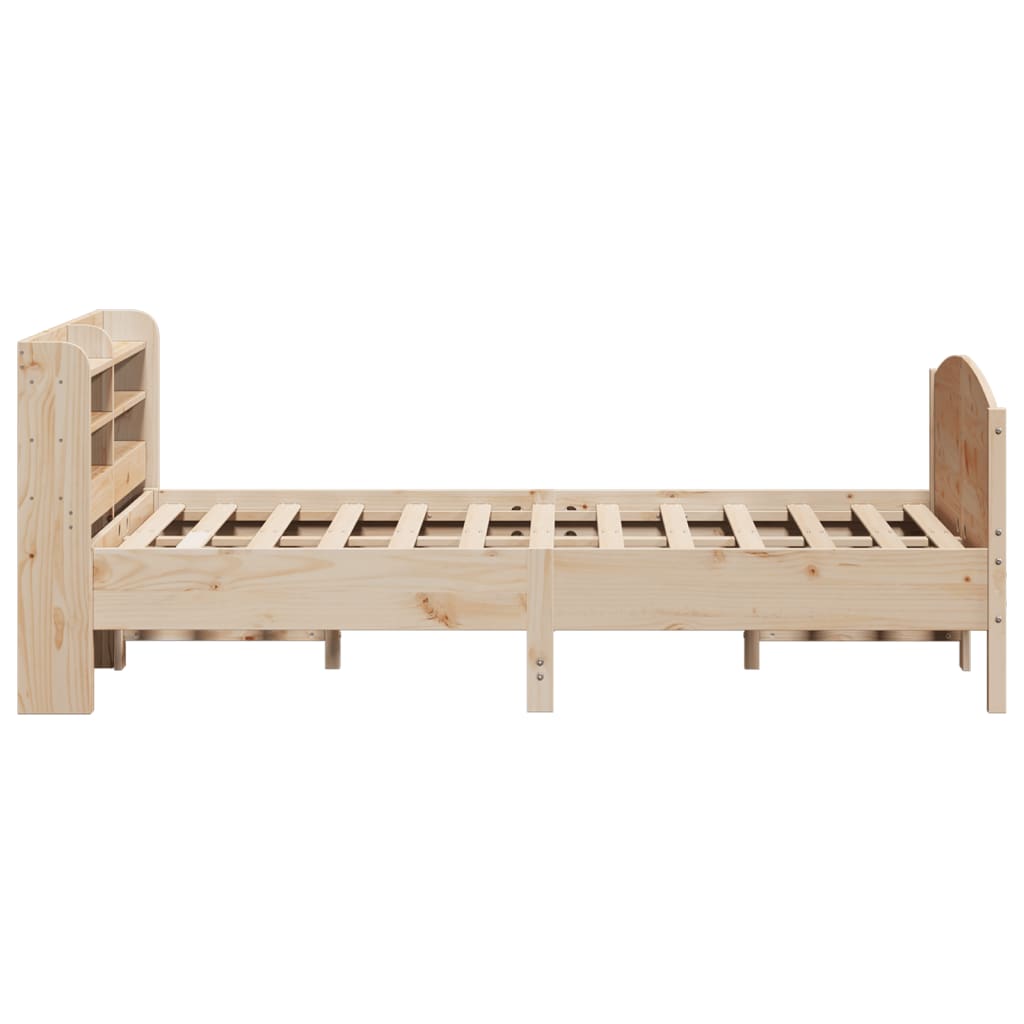 Bed Frame without Mattress 135x190 cm Solid Wood Pine