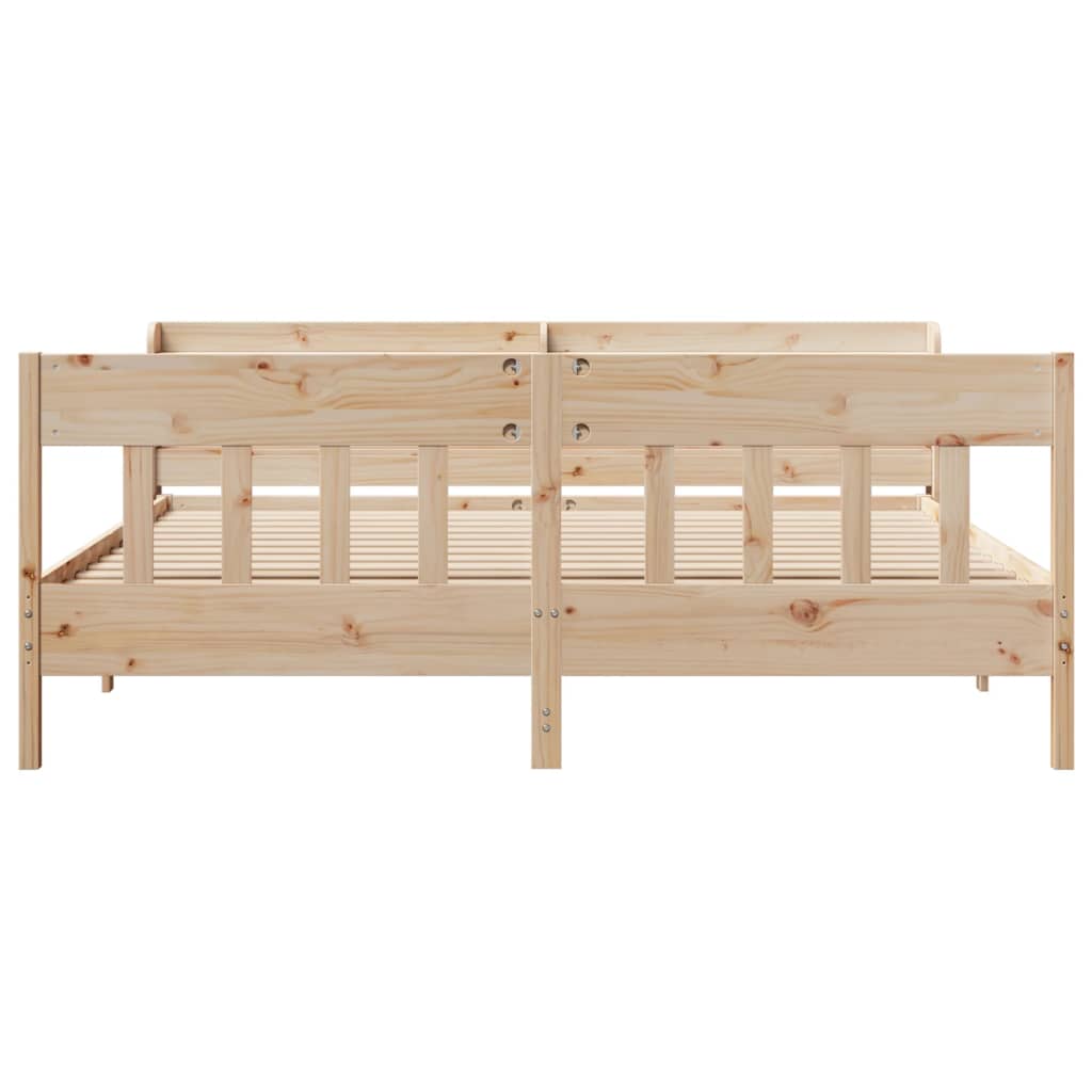 Bed Frame without Mattress 180x200 cm Solid Wood Pine