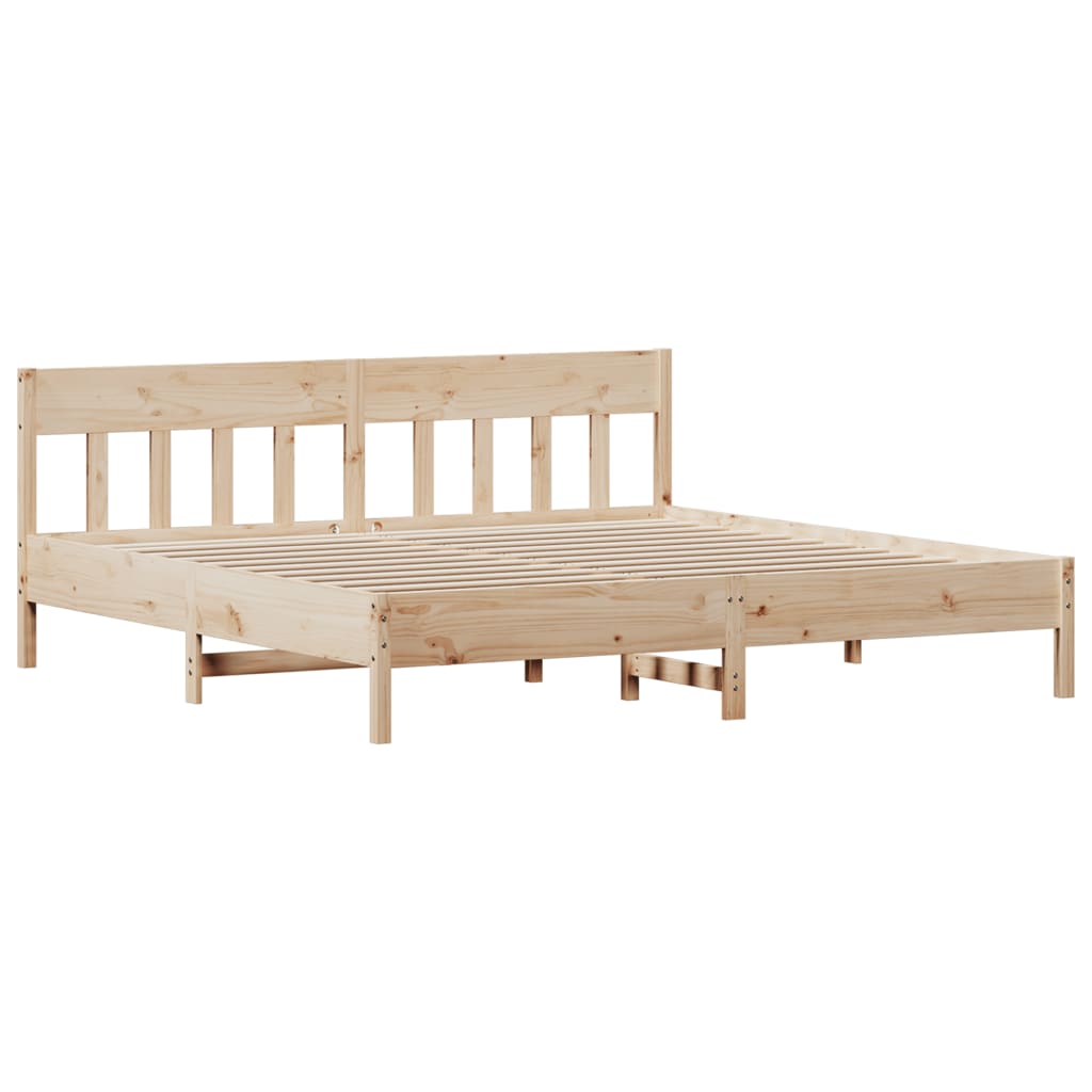 Bed Frame without Mattress 180x200 cm Solid Wood Pine