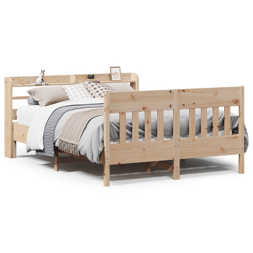 Bed Frame without Mattress 150x200 cm Solid Wood Pine
