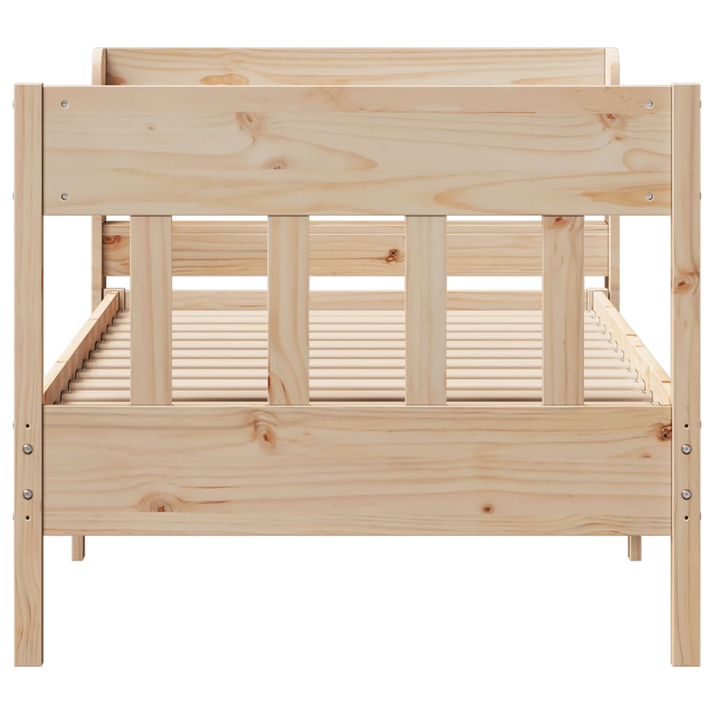 Bed Frame without Mattress 90x190 cm Solid Wood Pine