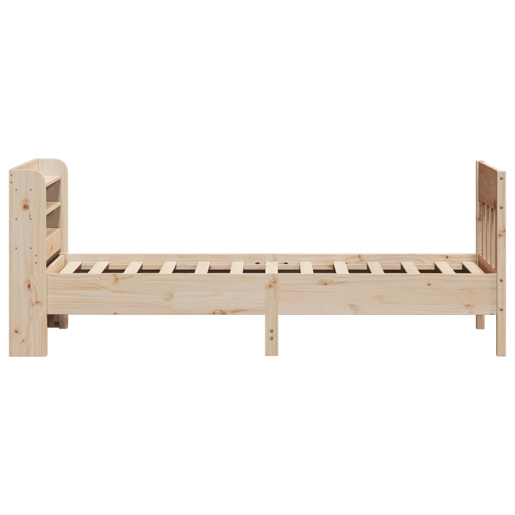 Bed Frame without Mattress 90x190 cm Solid Wood Pine