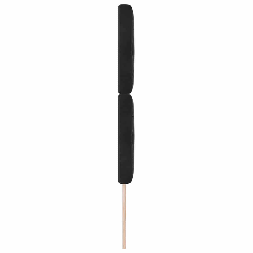 LED Headboard with LED Strip Lights Manual Black 80 cm Velvet