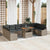 Garden Dining Set Manual 11 pcs Grey and Brown 100 x 55 x 73 cm