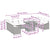 Garden Dining Set 11 pcs Black and Brown 100 x 55 x 73 cm