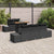 Garden Dining Set Manual 6 pcs Black and Brown 100 x 55 x 73 cm