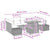 Garden Dining Set Manual 8 pcs Black and Brown 100 x 55 x 73 cm