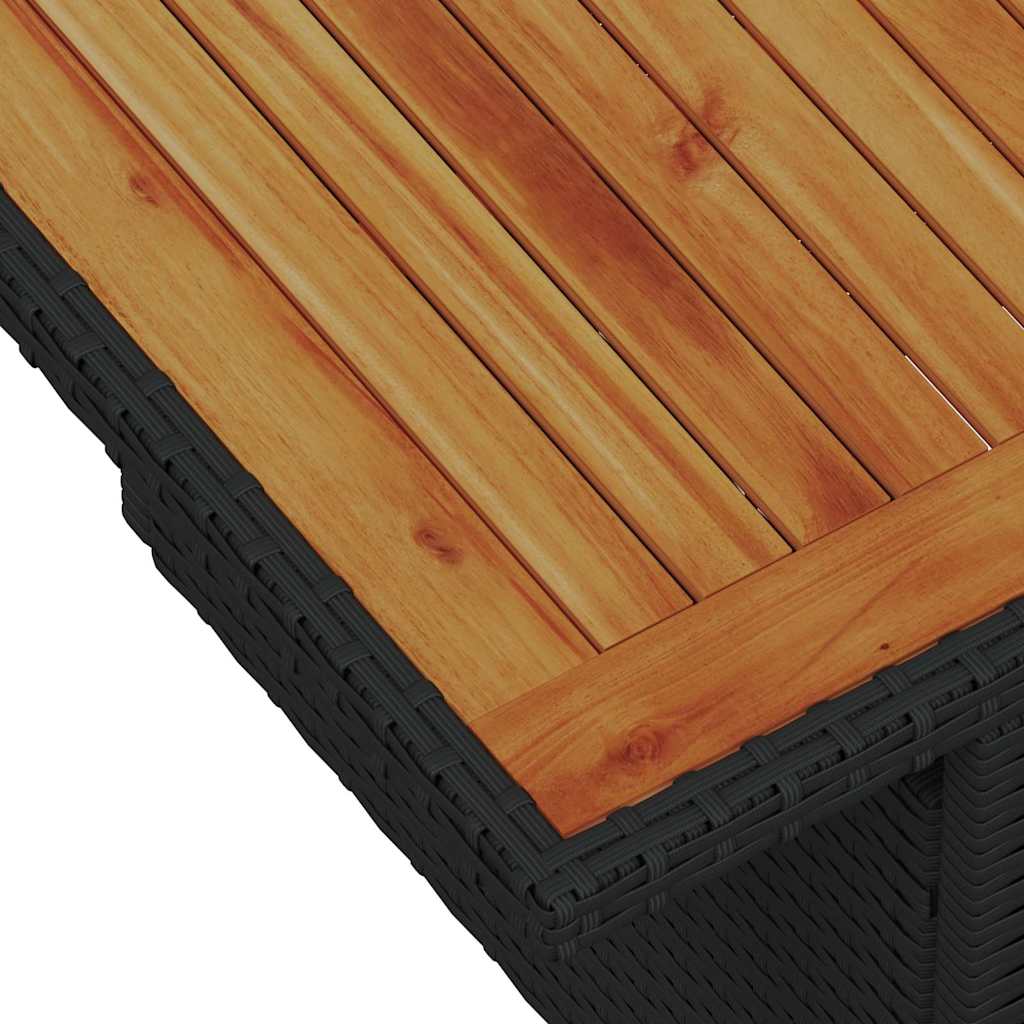 Garden Dining Set with Cushion 8 pcs Black and Brown