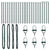 Fence Post Other 26 pcs Green 3.2 x 3.2 x 80 cm Steel