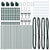 Fence Post Other 26 pcs Green 3.2 x 3.2 x 80 cm Steel