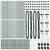 Fence Post 52 pcs Green 3.2 x 3.2 x 120 cm Steel