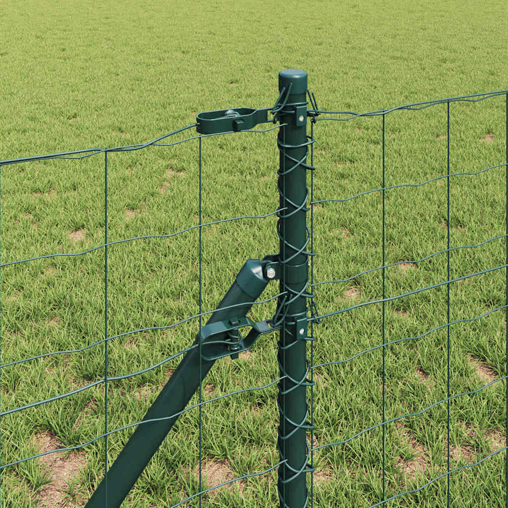 Fence with Post Green 0,8 x 10 m Steel
