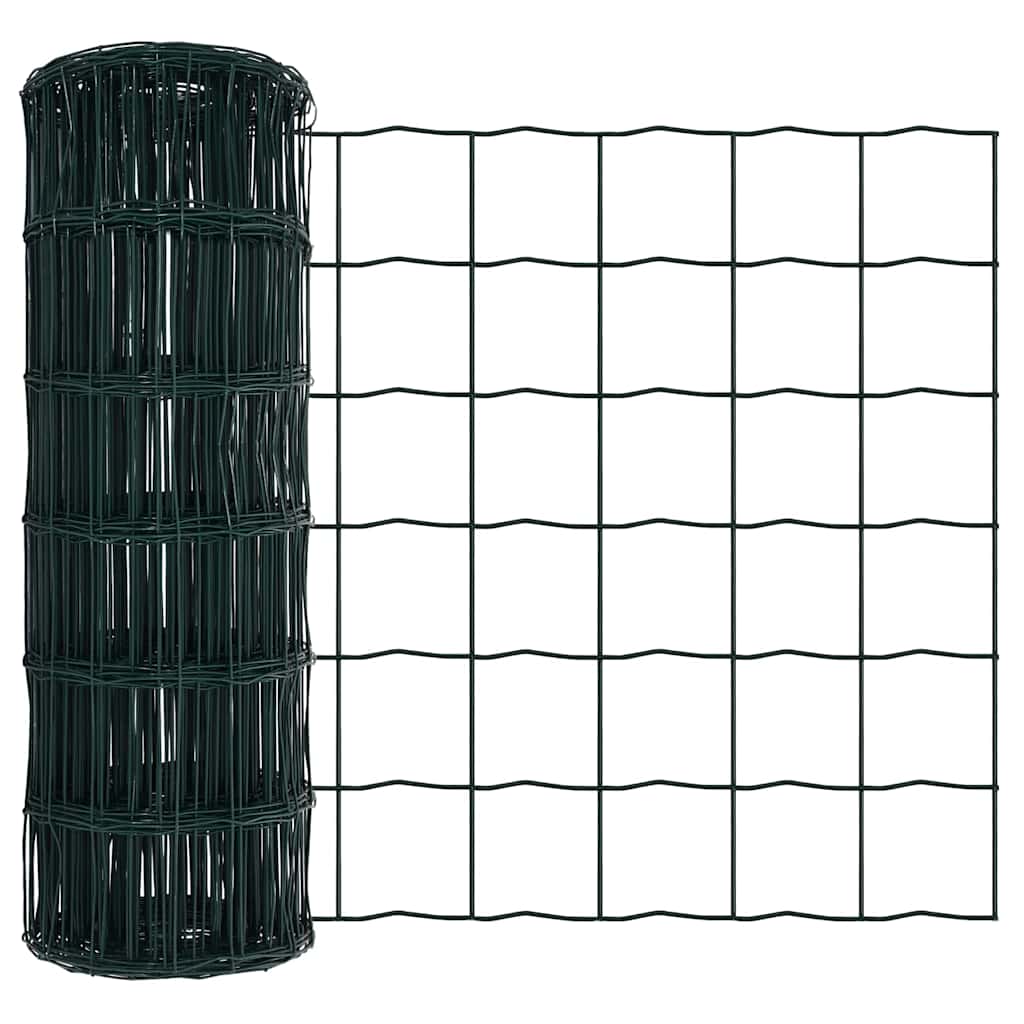 Fence with Post Green 0,8 x 10 m Steel
