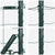 Fence with Posts Green 0.8 x 25 m Steel