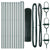 Fence with Posts Green 1 x 25 m Steel