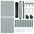 Fence with Posts Green 1 x 25 m Steel
