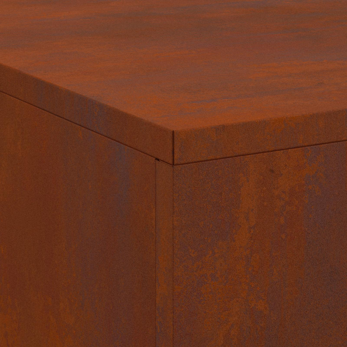Fire Pit Brown 100 x 100 x 30 cm Weathering Steel