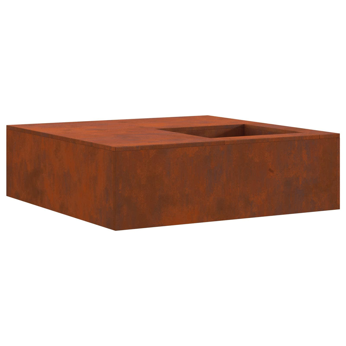 Fire Pit Brown 100 x 100 x 30 cm Weathering Steel