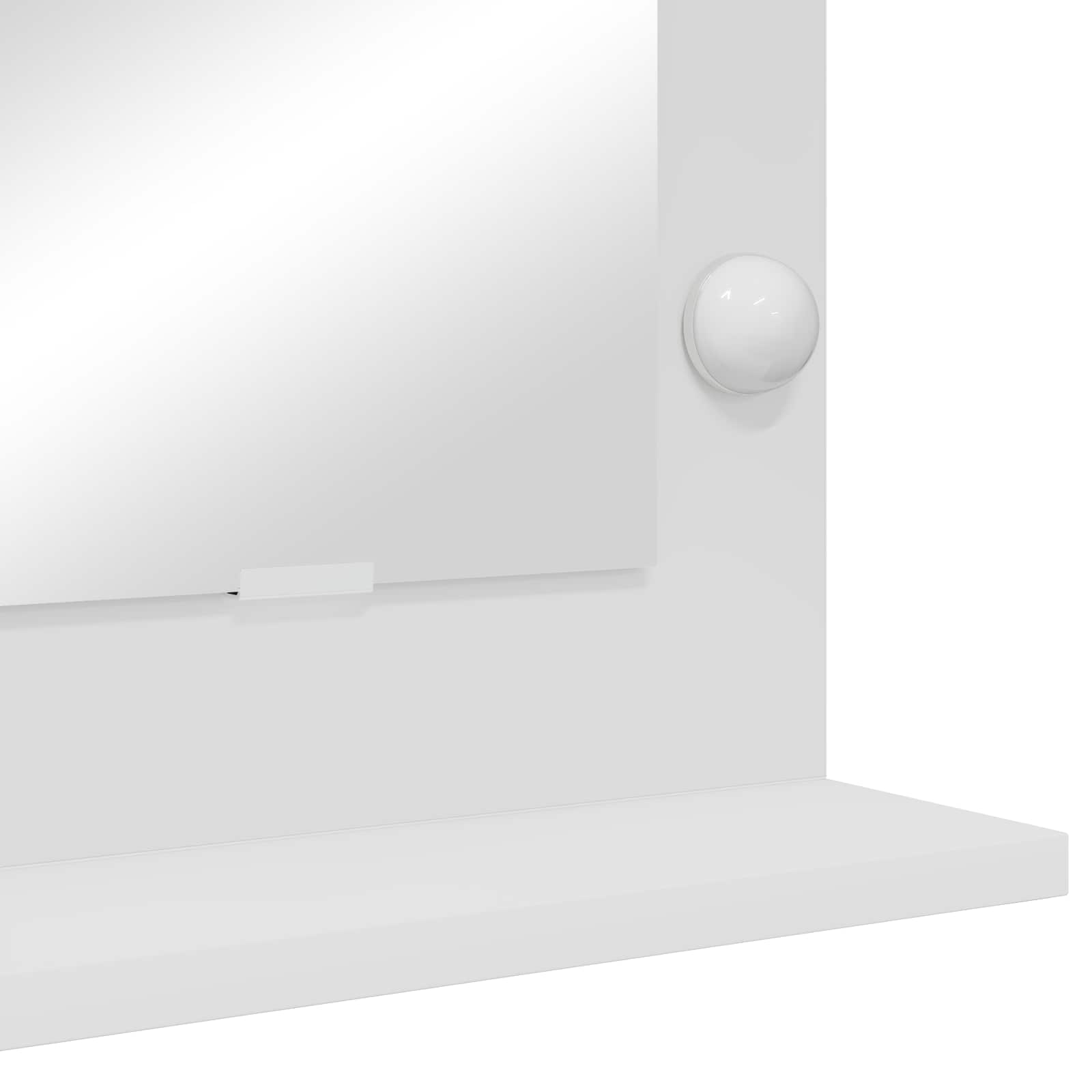 Vanity Mirror White 60 x 55 x 18 cm Glass and Engineered wood