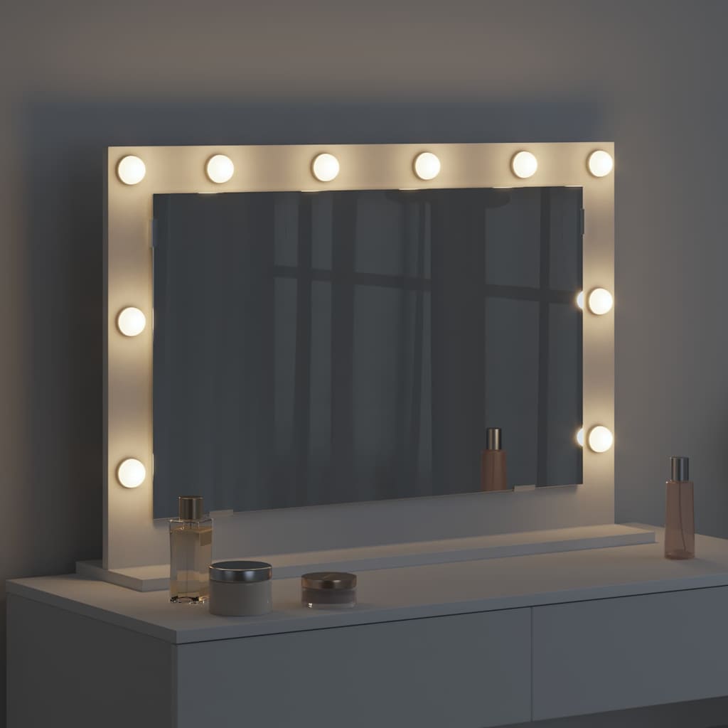 Vanity Mirror White 80 x 15 x 18 cm Glass and Engineered wood