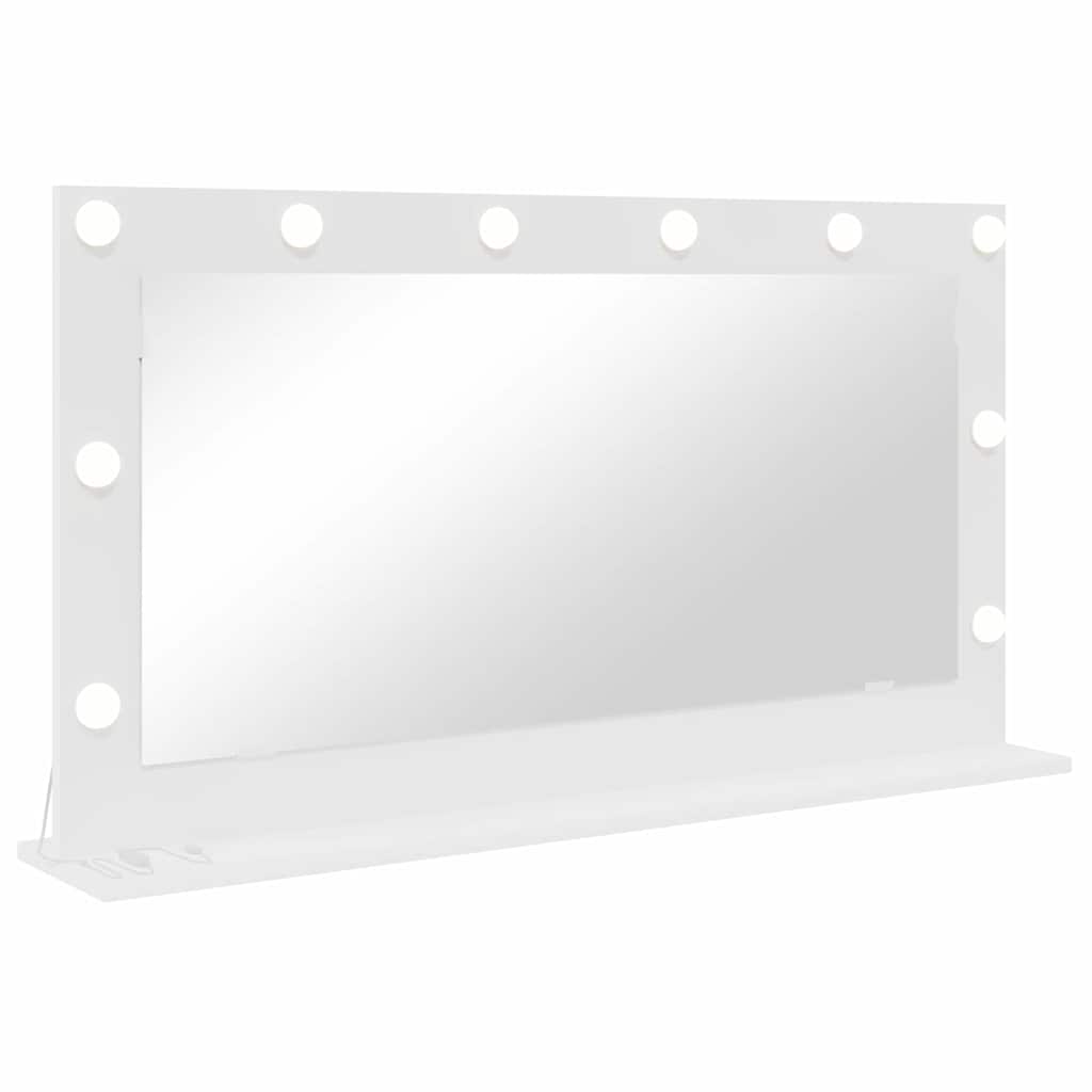 Vanity Mirror White 100 x 55 x 18 cm Glass and Engineered wood