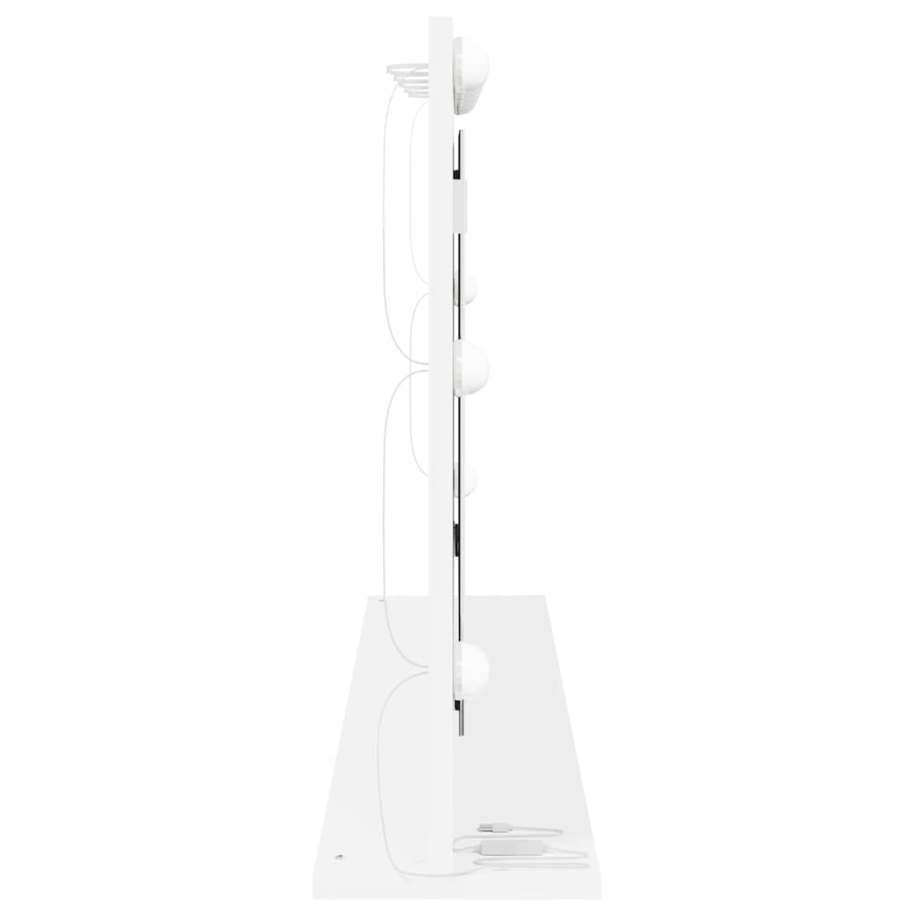 Vanity Mirror White 100 x 55 x 18 cm Glass and Engineered wood